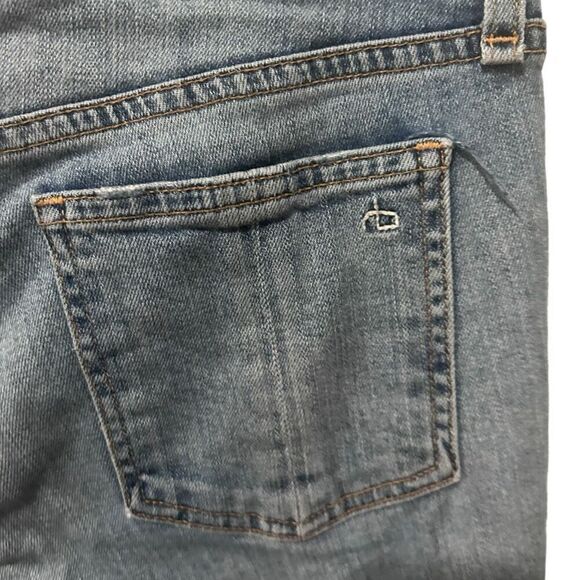 Rag & Bone Distressed High Waist Ankle Slim Fit Denim Boyfriend Jeans Blue Sz 29 - Picture 3 of 13